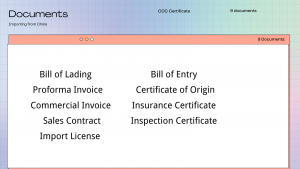 Which Documents are Required in Addition to a COC Certificate when Importing From China