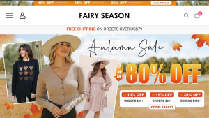 FairySeason the website for cheap women clothing