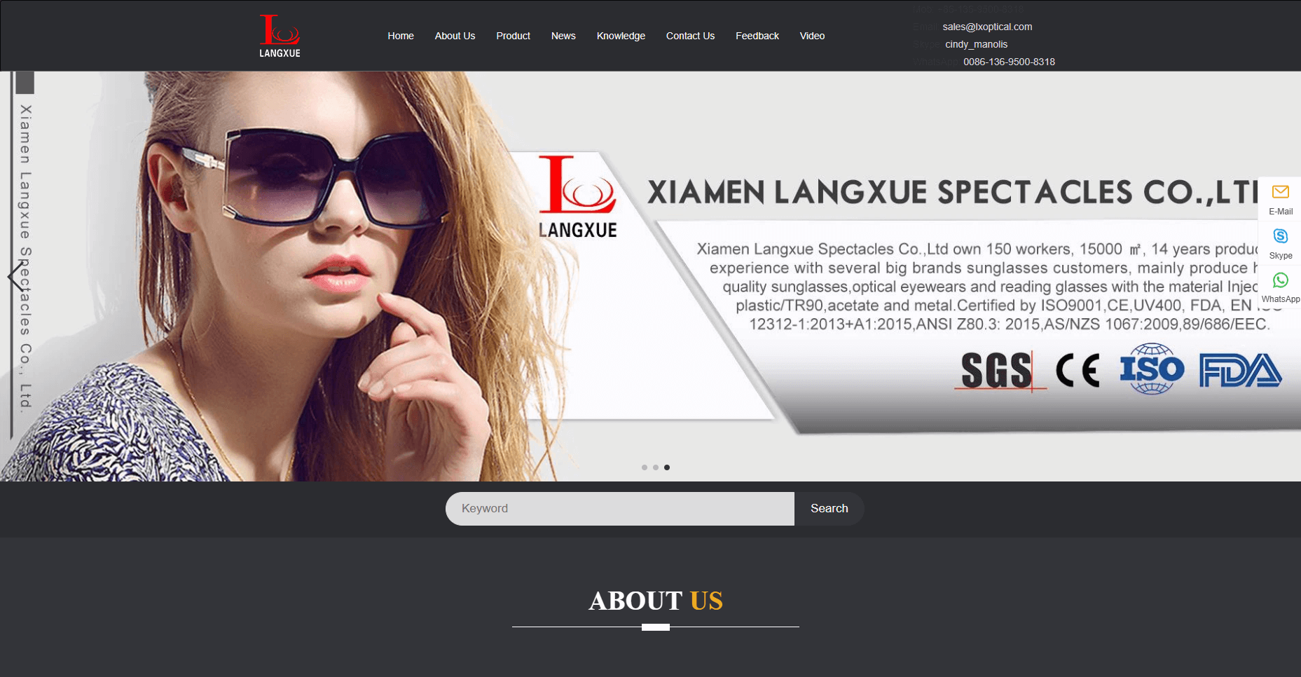 Xiamen Langxue Spectacles Co., Ltd. best sunglasses manufacturer in China