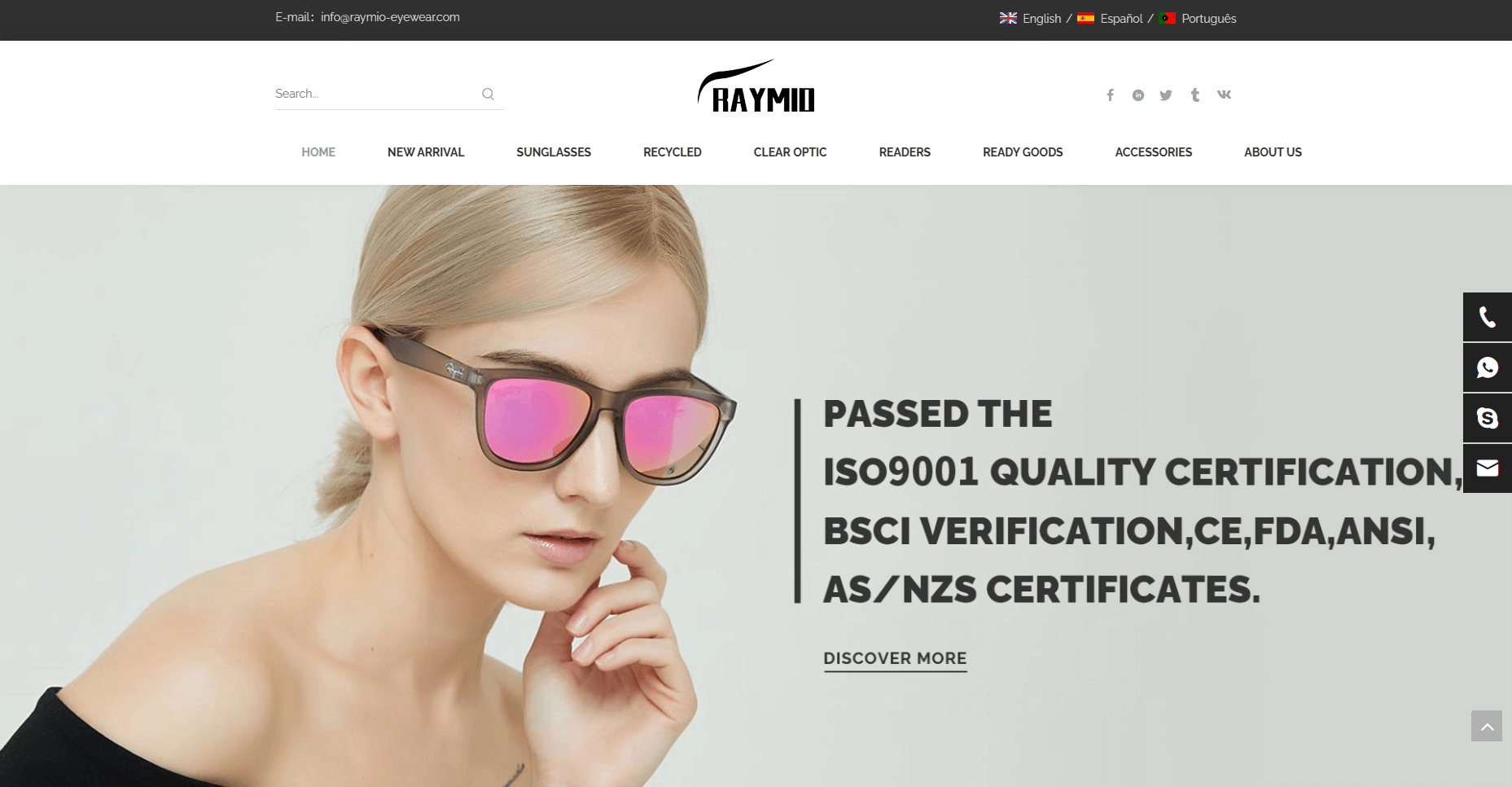 Raymio Eyewear Co., Ltd. best sunglasses manufacturer in China