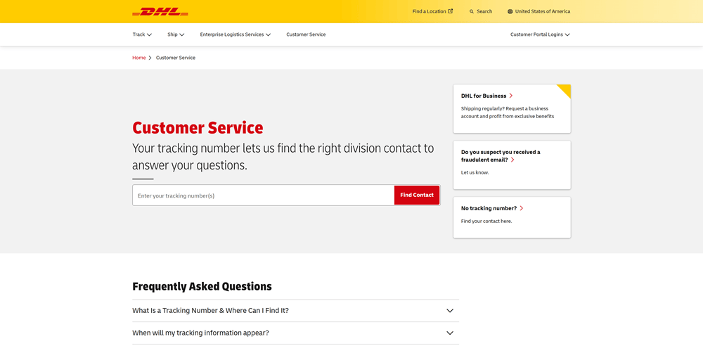 Customer Service - DHL